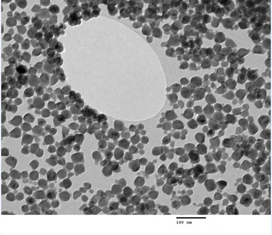 Transmission Electron Microscopy image of upconversion nanoparticles