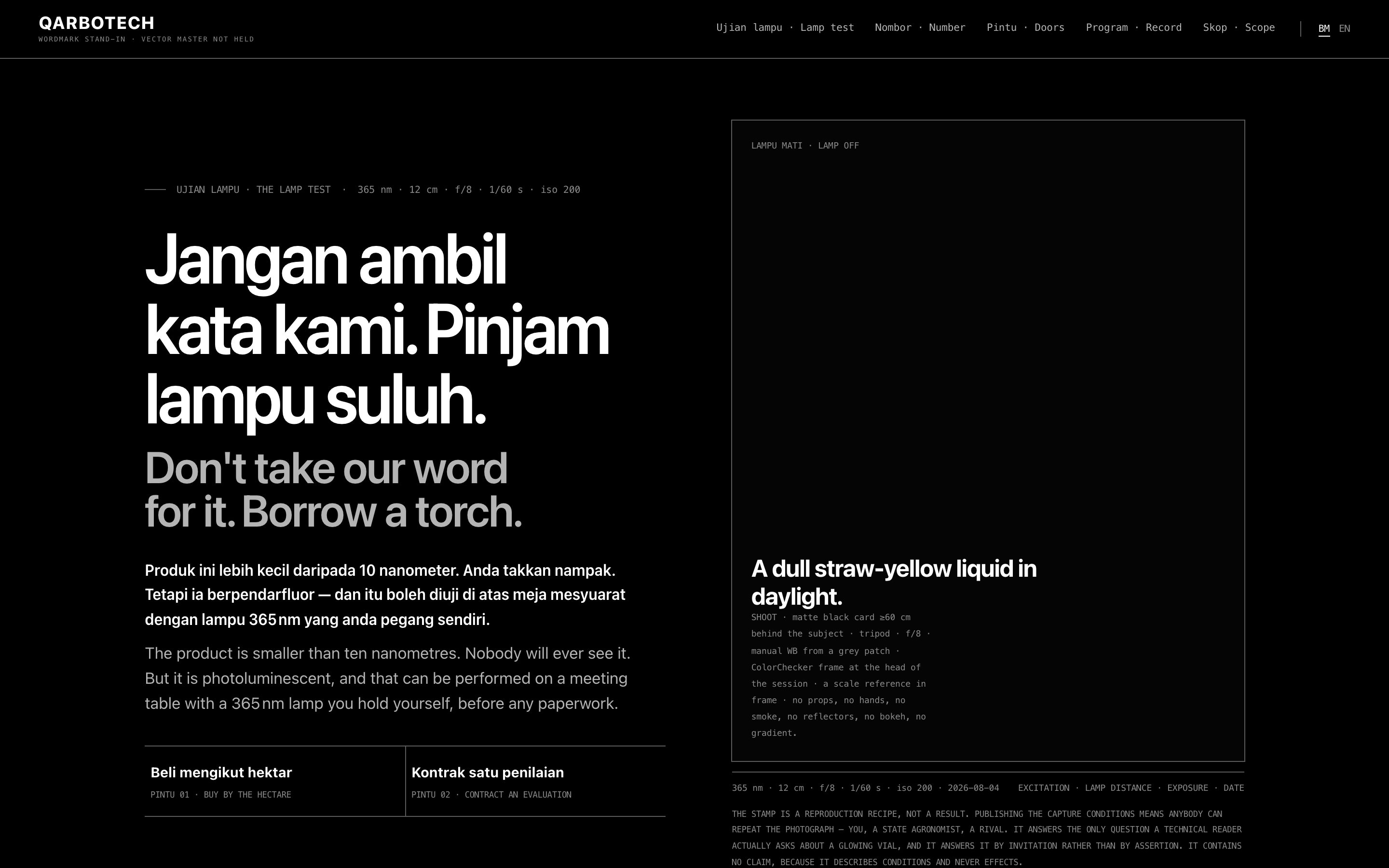 Direction 3 website, above the fold
